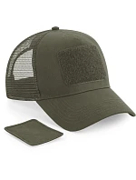 Beechfield B 641 5 panelová kšiltovka "Removable Patch Trucker" 53.0641 military green