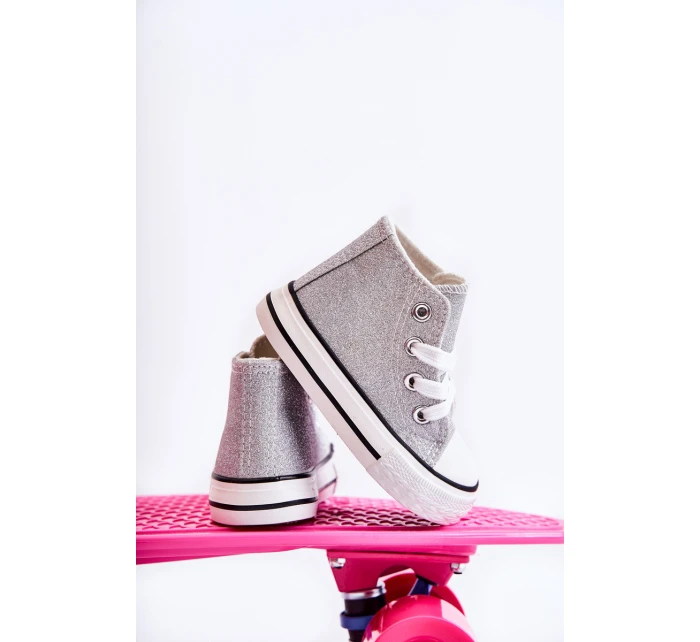 Dětské vysoké tenisky stříbrný Catrina Dětské vysoké tenisky stříbrný Catrina