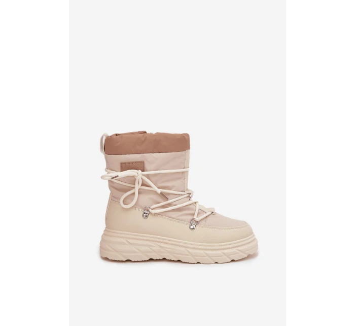 Dámské zimní boty na zip  25 44 béžové Dámské zimní boty model 21728485 - Lee Cooper