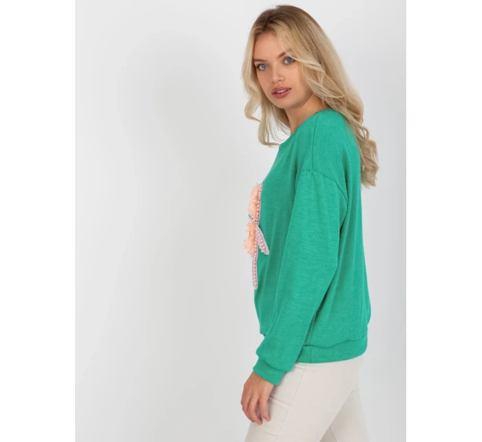 Halenka LK BZ model 17828176 tyrkysová - FPrice Halenka LK BZ model 17828176 tyrkysová - FPrice