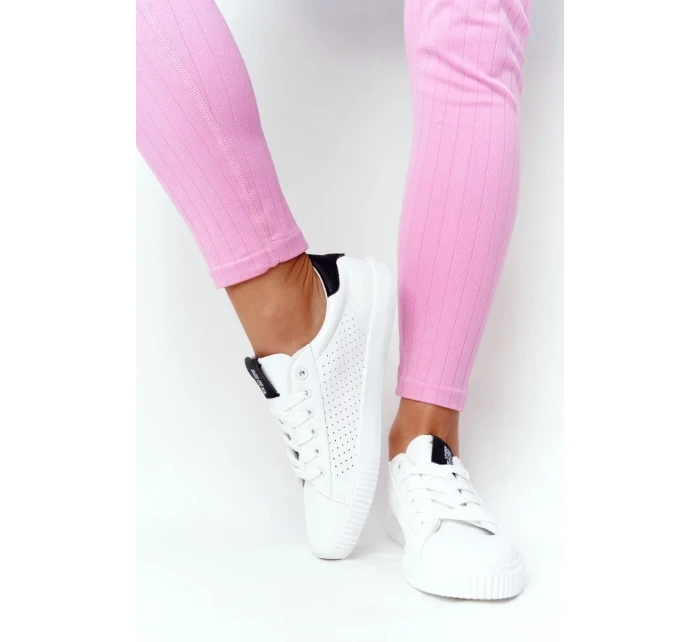 Dámské módní tenisky Big Star - bílé/černé Dámské módní tenisky Big Star - bílé/černé