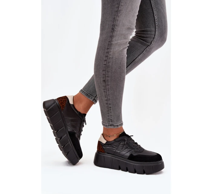 Dámské sportovní tenisky na platformě Vinceza – černé Dámské sportovní tenisky na platformě Vinceza – černé