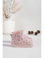 Dětské sněhule s jahůdkami Gracina – růžové Dětské sněhule s jahůdkami Gracina – růžové