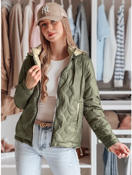 Dámská oboustranná přechodná bunda SYLVIAN zelená FashionStreet TY4860