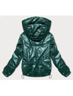 Zelená/béžová dámská oboustranná bunda (BH-2204BIG)