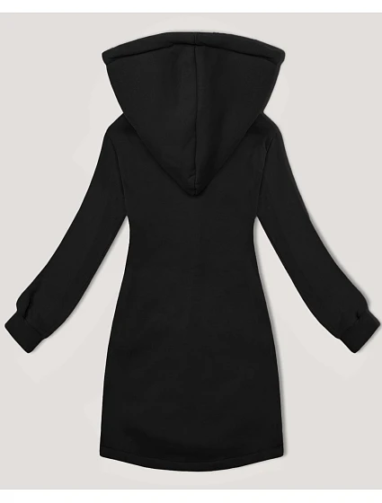 Černá dlouhá dámská mikina se stojáčkem a kapucí model 21251689 - LHD