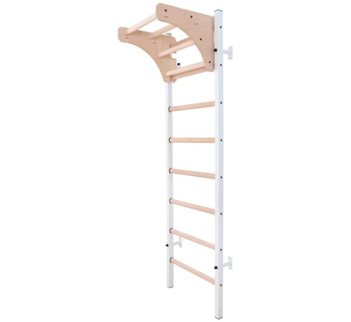 DŘEVĚNÝ KOVOVÝ GYMNASTICKÝ ŽEBŘÍK PRO 4 MADLA S DŘEVĚNOU TYČÍ BENCHK 211W