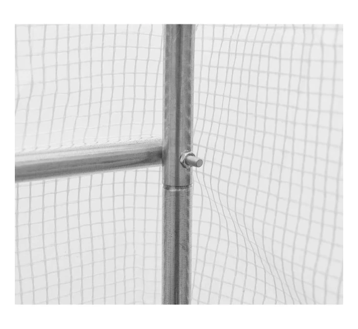 SKLENÍK ZAHRADNÍ TUNEL 200X300X200CM PE KONSTRUKCE BÍLÁ OCEL