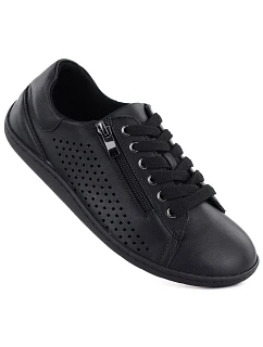 Dámské kožené barefoot ažurové černé boty Gino model 22068723