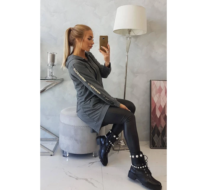 Mikina se zipem na zádech graphite melange Mikina se zipem na zádech graphite melange