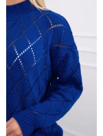 Poloviční rolák s kosočtvercovým vzorem chrpově modrý Poloviční rolák s kosočtvercovým vzorem chrpově modrý