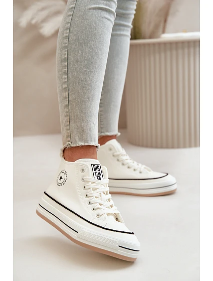 Zateplené Dámské Tenisky Na Platformě Eko Kůže Big Star model 21669595 Bílé - Big Star Shoes