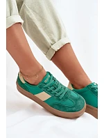 Dámské semišové tenisky Big Star model 22039990 Zelené - Big Star Shoes