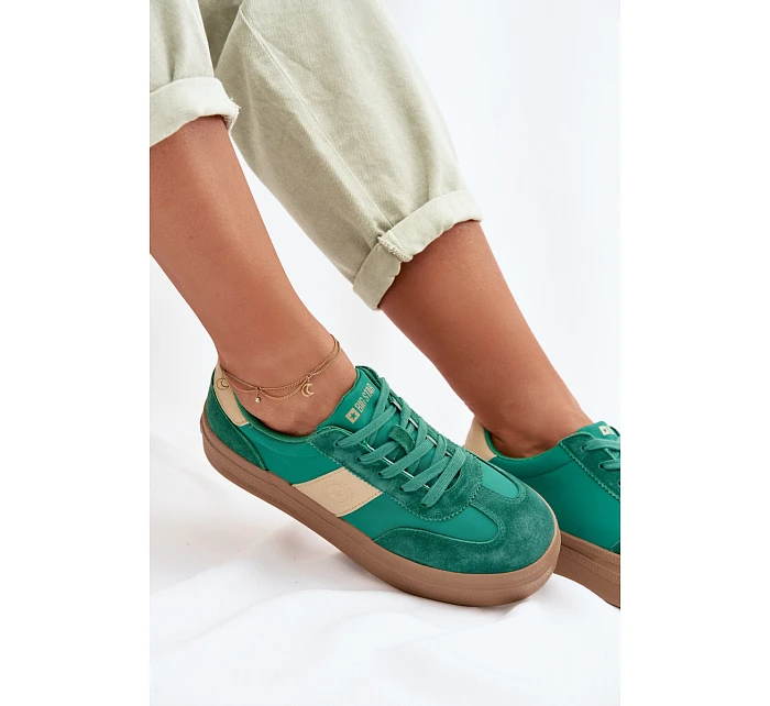 Dámské semišové tenisky Big Star model 22039990 Zelené - Big Star Shoes