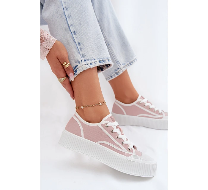 Dámské tenisky na platformě Big Star TT274270 Růžové