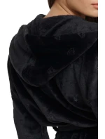 Dámský župan model 20850518 Glossy black - Henderson Dámský župan model 20850518 Glossy black - Henderson