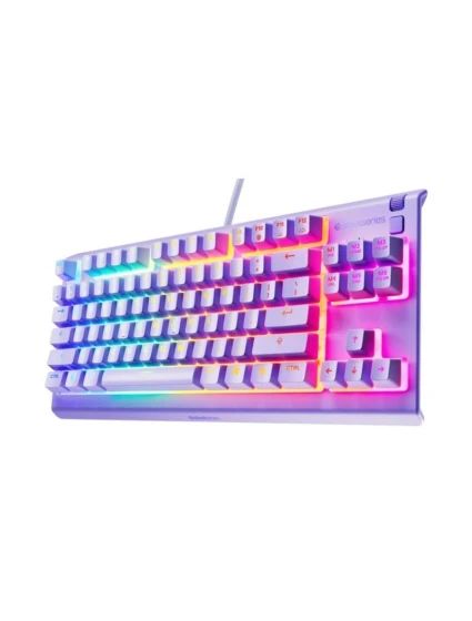 Klávesnice SteelSeries Apex 3 TKL US, levandulová barva Klávesnice SteelSeries Apex 3 TKL US, levandulová barva