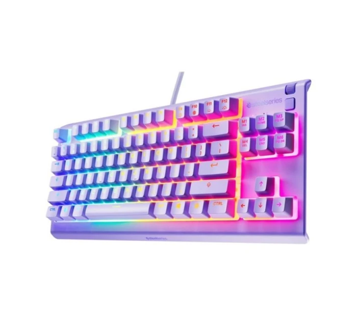 Klávesnice SteelSeries Apex 3 TKL US, levandulová barva Klávesnice SteelSeries Apex 3 TKL US, levandulová barva