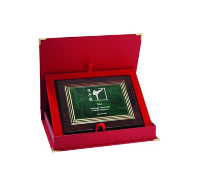 Plastový diplom s gravírováním na zlaté desce + ETUI