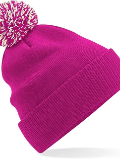 Beechfield B 450B Dětská pletená čepice "Snowstar®" 53.450B fuchsia/off white