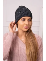 Dámská čepice Kalina K362 graphite+black Dámská čepice Kalina K362 graphite+black