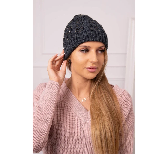 Dámská čepice Kalina K362 graphite+black Dámská čepice Kalina K362 graphite+black