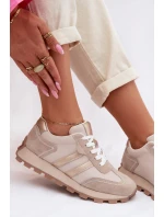 Semišové dámské tenisky na platformě S.Barski LR61-7097 tmavě béžové Semišové dámské tenisky na platformě S.Barski LR61-7097 tmavě béžové