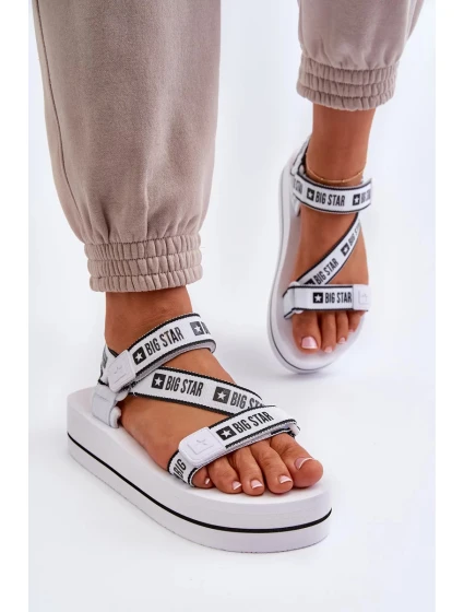 Dámské sandály na platformě Big Star Bílé Dámské sandály na platformě Big Star Bílé