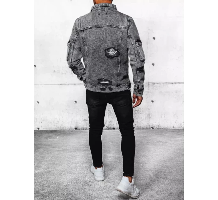 Pánská šedá džínová bunda Dstreet model 21968554 - FashionStreet Pánská šedá džínová bunda Dstreet model 21968554 - FashionStreet