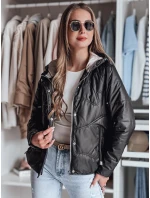 Dámská přechodná prošívaná bunda s kapucí NIVESSO černá FashionStreet TY4859