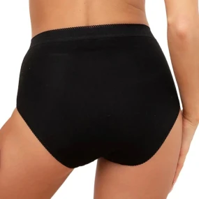 Dámské kalhotky Fiore maxi black - ITALIAN FASHION