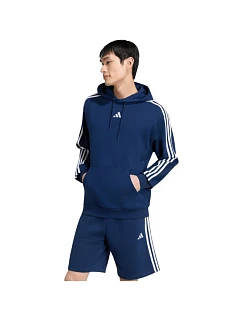 Pánská mikina adidas Essentials 3-Stripes French Terry Hoodie, tmavě modrá, KY4203