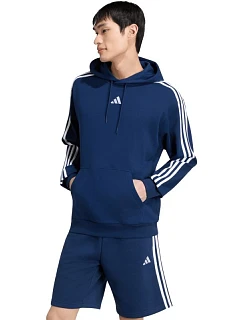 Pánská mikina adidas Essentials 3-Stripes French Terry Hoodie, tmavě modrá, KY4203