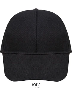 SOL'S 6 panelová baseballová kšiltovka black model 22460841