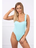 Body bez ramínek v mátové barvě
