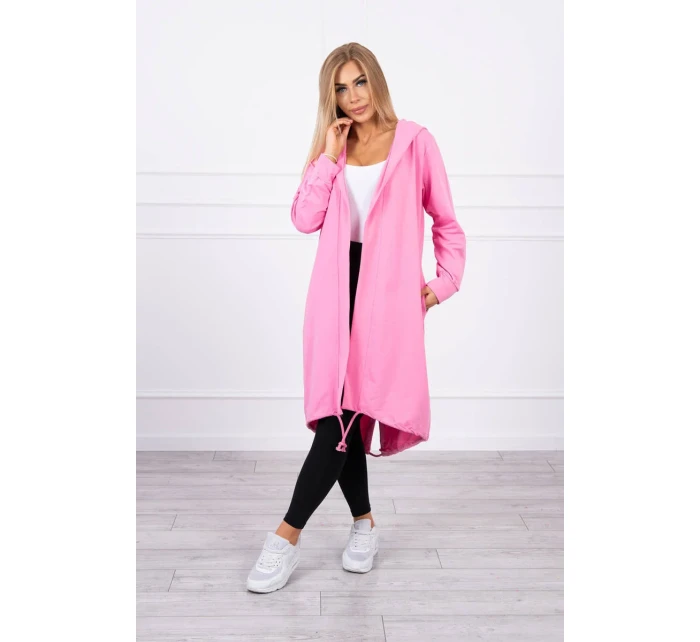 Světle růžová bunda s potiskem