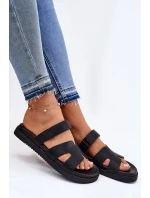 Dámské Pantofle Na Suchý Zip model 21697774 Černé - VINCEZA