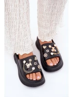 Pěnové Dámské Sandały Se Zlatými Černé model 21700251 - Boto Pěnové Dámské Sandały Se Zlatými Černé model 21700251 - Boto