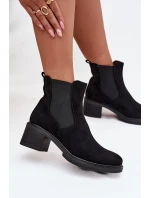 Dámské kotníkové boty na platformě černé Luvina