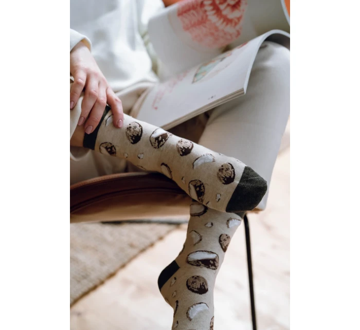 Ponožky model 17697943 Melange Light Beige - Steven Ponožky model 17697943 Melange Light Beige - Steven