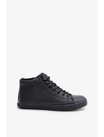 Zateplené Pánské Tenisky Z Eko Kůže Big Star Černé Zateplené Pánské Tenisky Z Eko Kůže Big Star Černé