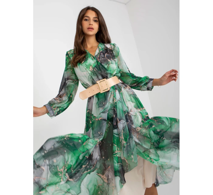 Dámské šaty 3062 4.17P černá a zelená - FPrice