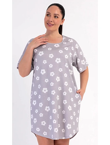 Dámské domácí šaty s krátkým rukávem model 22405181 - Vienetta Dámské domácí šaty s krátkým rukávem model 22405181 - Vienetta