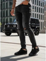 Pánské černé kalhoty FashionStreet UX3823 Pánské černé kalhoty FashionStreet UX3823