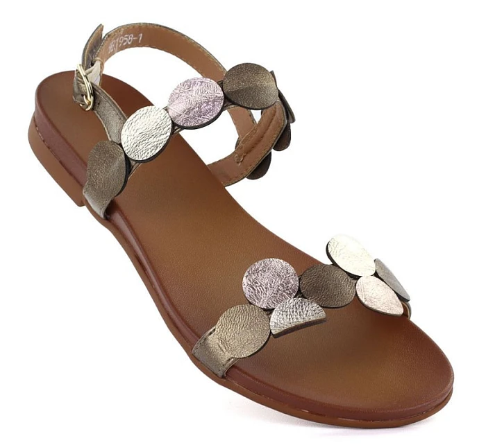 Dámské hnědé sandály M.Daszynski model 22081592 Dámské hnědé sandály M.Daszynski model 22081592