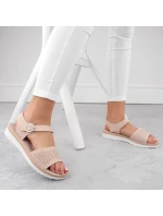 W model 19373122 béžové lodičky na platformě a podpatku - SERGIO LEONE