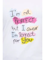 Halenka s potiskem Perfektní bílá