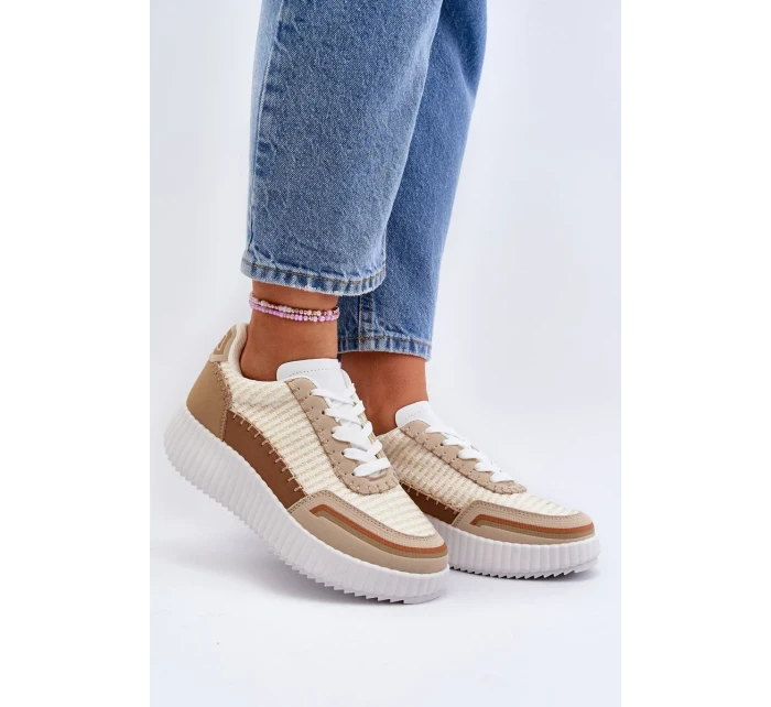 Dámské Tenisky na platformě Béžová Redala Dámské Tenisky na platformě Béžová Redala