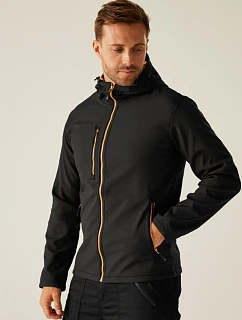 Regatta TRA 705 2-vrstvá softshellová bunda "Navigate" 36.A705 black/orange pop
