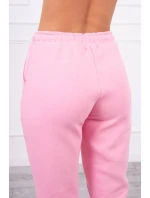 Zateplený set s mikinou s kapucí světle růžový